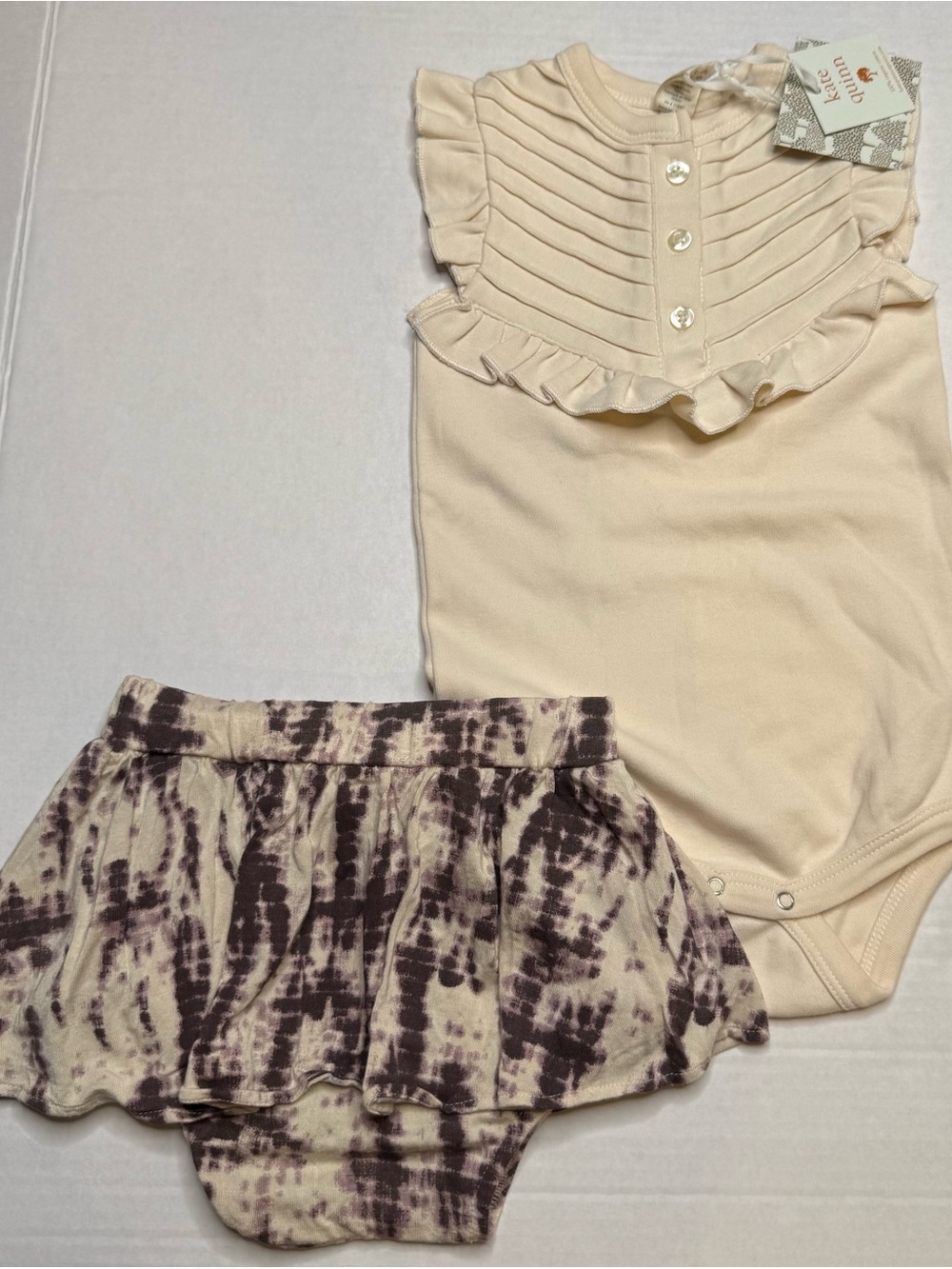 Kate Quinn + The Woods | Ruffled Bodysuit + Tie-dye Skort 18-24 Months